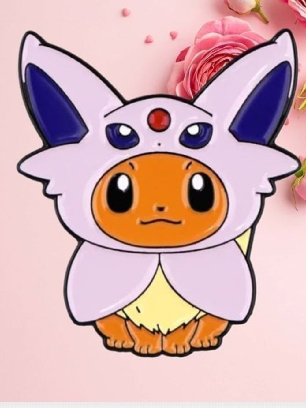 Pokemon Eevee Evolution Dress Up Poncho Espeon! Enamel Pin